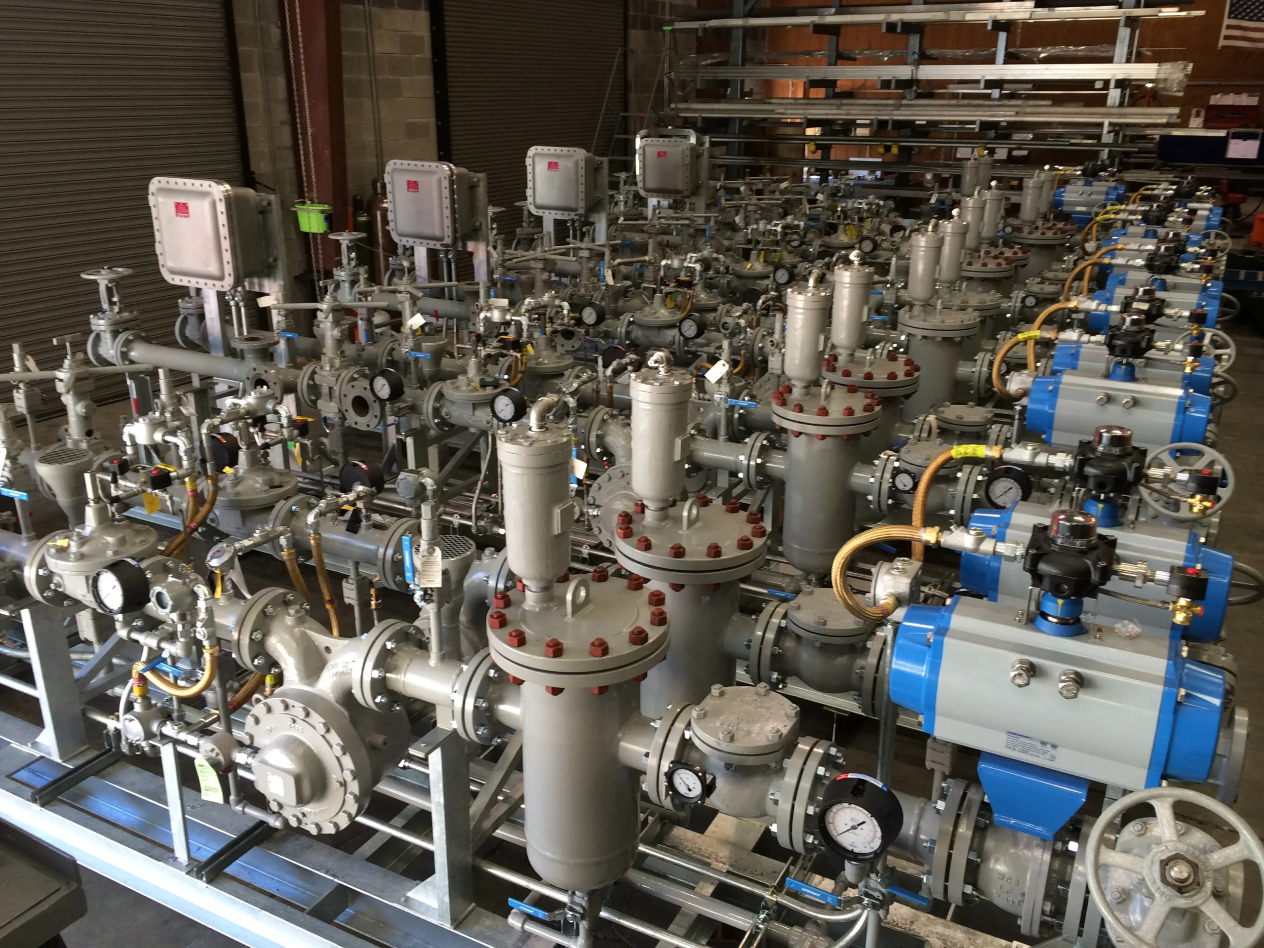 Gas transfer equipment on location